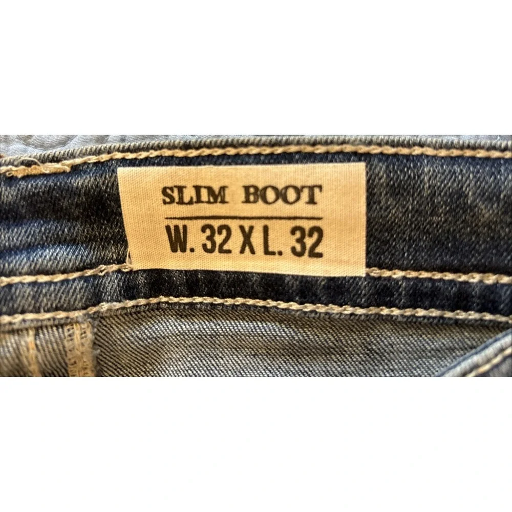 T.K. Axel Men's  32x32 NWT Slim Boot Cut Stretch Denim Blue Jeans